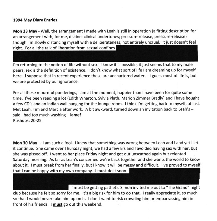 1994 May Diary Entries 001